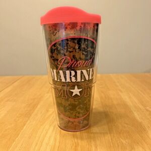 TERVIS Proud Marine Mom Insulated Tumbler 24oz US Marine Corps Logo Patch‎